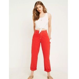 UO BDG Red Contrast Stitch Workwear Jeans